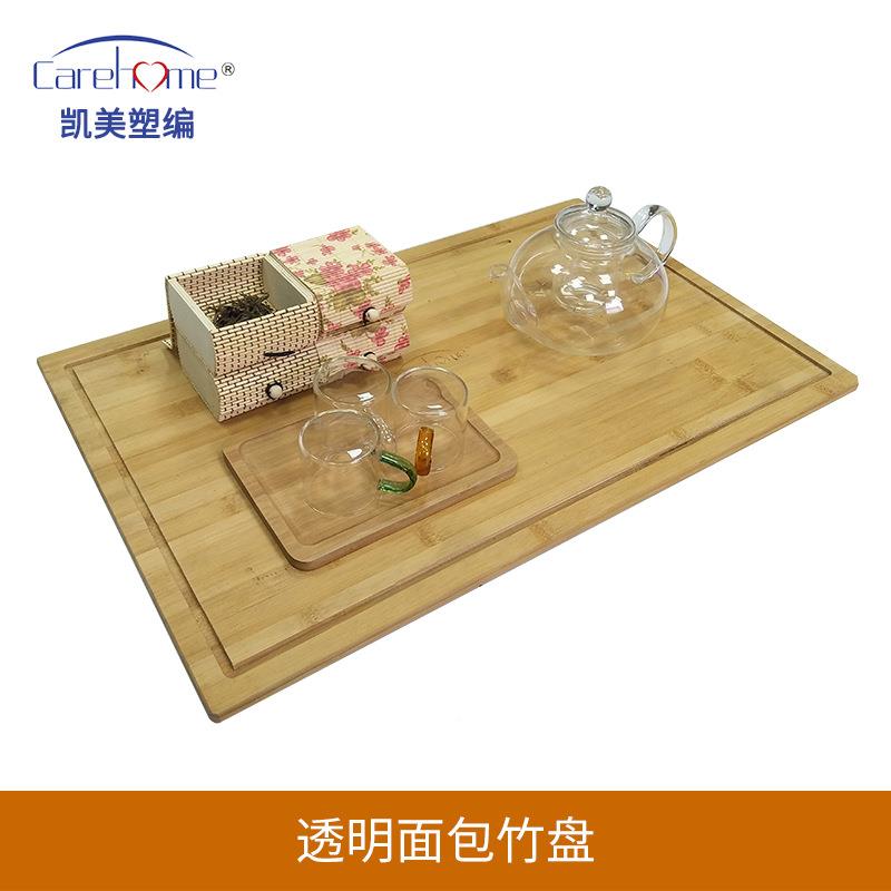 GN1/1透盖制配烘焙展示盘竹木明面包托盘精致食物竹展示GOW托盘