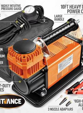 车载功率充气泵车双缸RY-65622德国高压轮大胎打S气泵UV货车越野