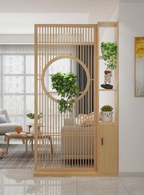 新柜QWN式实木屏中风用格栅玄关客厅家正对大门入户进门遮挡玄关