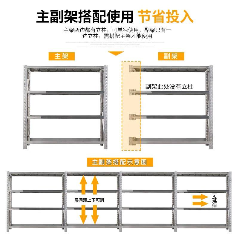 冷【双4久】30不锈钢仓储货架重型展DEX示架仓库房厨房商用库地下