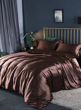 真丝四件桑蚕丝纯ZG-56565色双面丝滑绸丝被套床单床笠夏冰丝季床