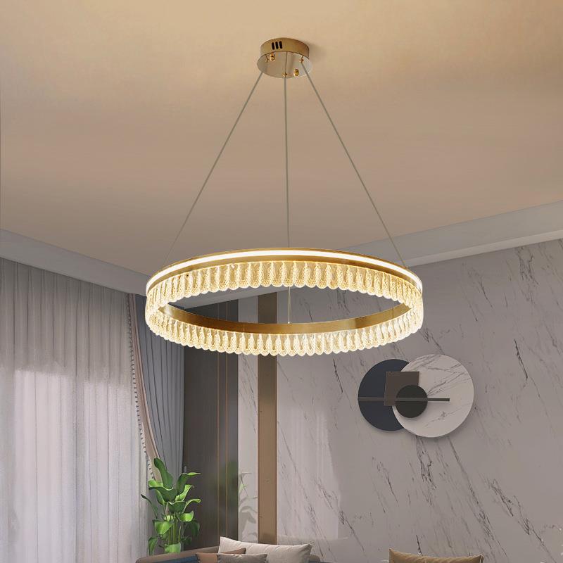 新款简灯约轻奢水晶吊客厅现代F-YSL599创后意灯饰复灯式楼大厅酒