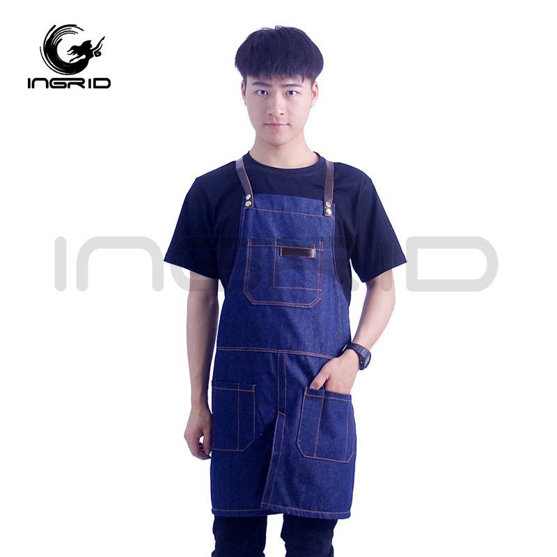 INGRID理发店焗油工作服耐污耐磨围腰舒适透气理发剪发大容量围裙