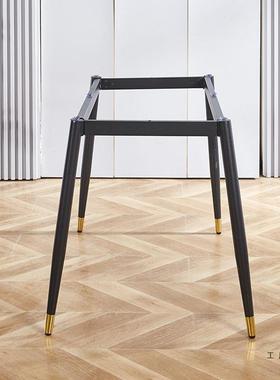 新款餐桌桌桌架铁艺轻面奢岩板瓷支砖四脚办公金属支撑底座架NJF