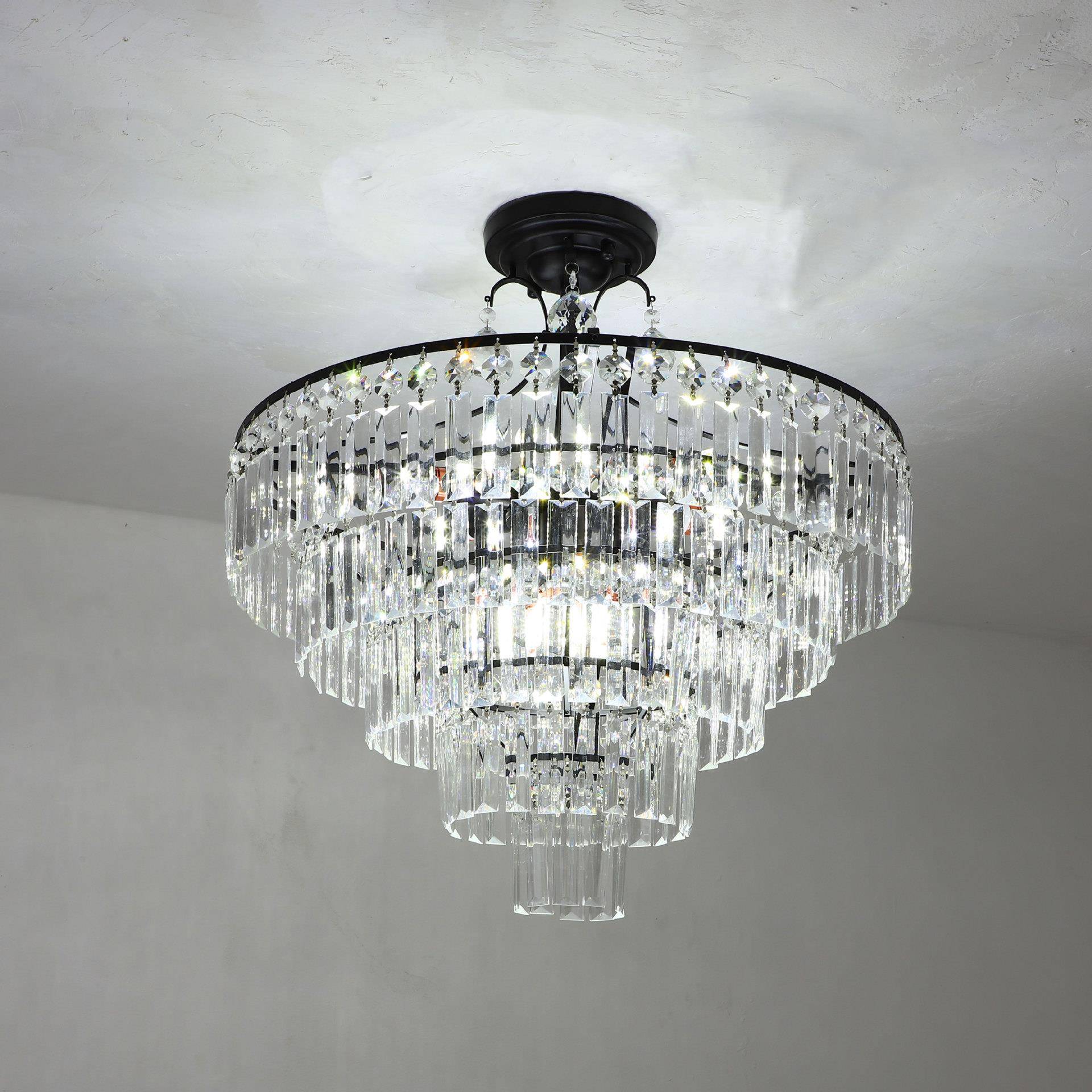 轻ZBH奢客餐餐厅水晶灯吸顶灯家用创意个性厅圆形过道灯饰组新合