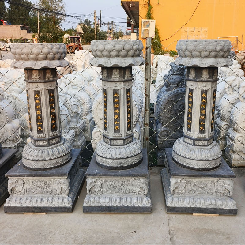 石雕出食台汉白玉青石施食台寺院七宝如来经柱花岗岩供食台摆件
