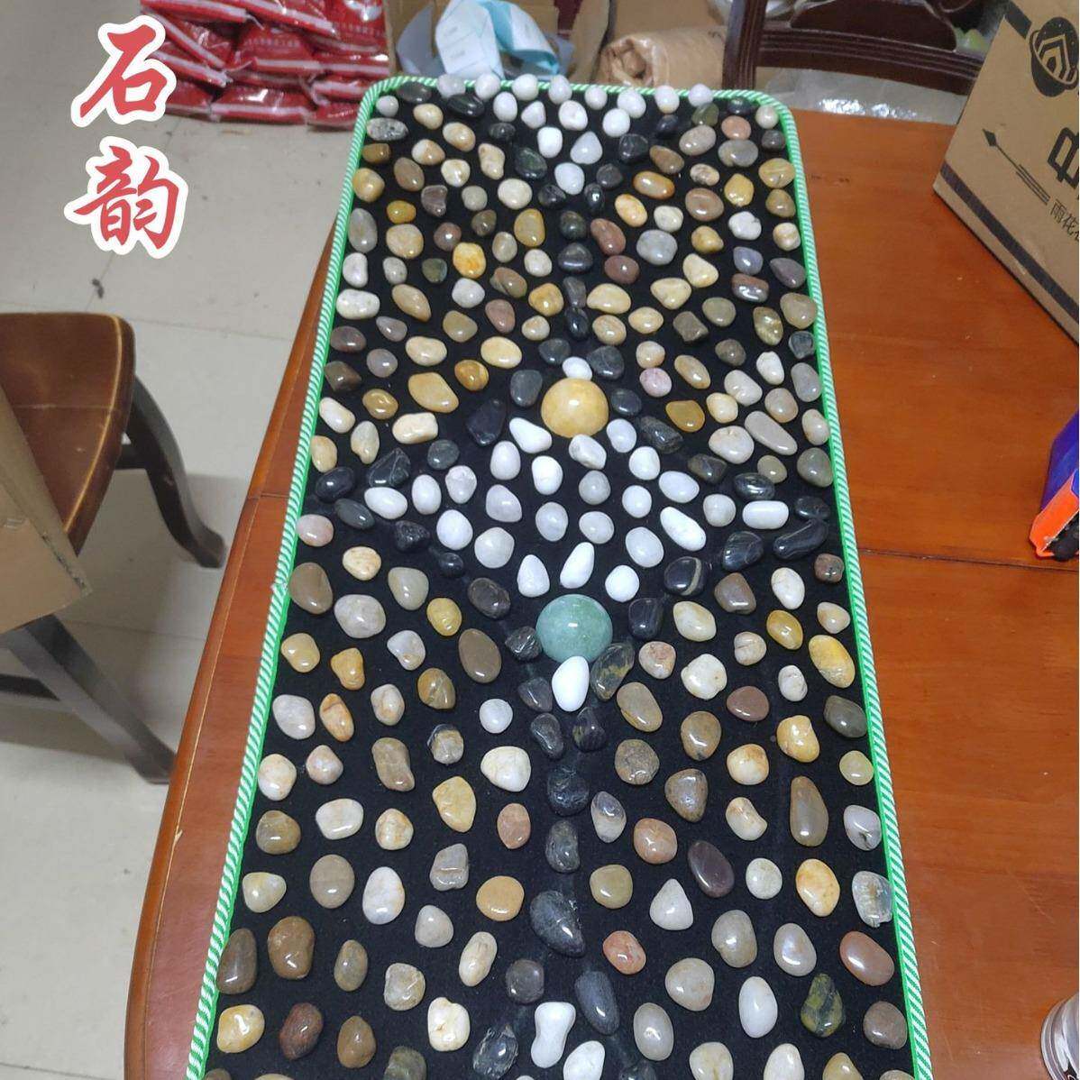 一体雨花石足底按摩垫石路垫石子子石头鹅卵路石路头按IEC摩步道