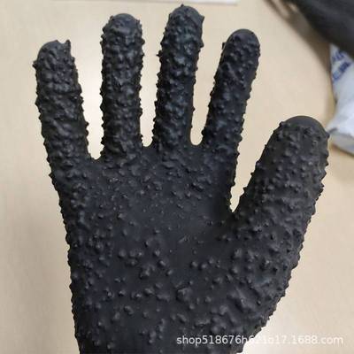 鼎成喷砂手套颗粒防滑耐磨加厚加长工业用手动喷砂机专用橡胶手套
