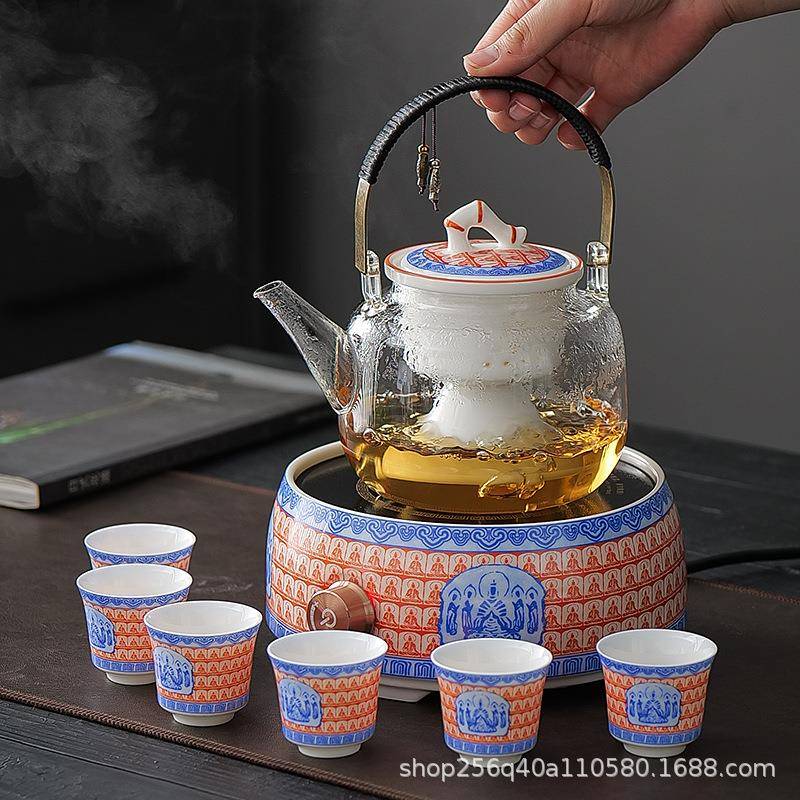 煮茶泡茶烧水茶电陶炉家用玻璃茶套装玻璃壶煮茶壶泡茶壶ICN煮煮