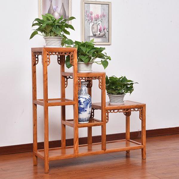 2IF7597T88木花架花客厅阳台室内多实木质花盆几新款中式植物置物
