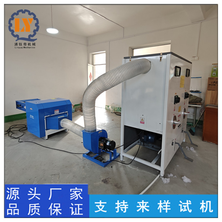 球球棉PP棉开松机 双工位丝绵充装机 简易沙发抱枕充棉机