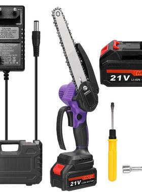 8寸21V木迷你电锯36707家用手无持锂电锯小型木工园林链伐锯刷