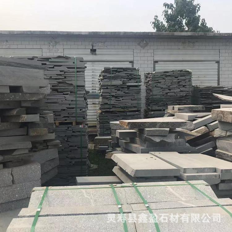 路沿石岗岩直角边石道路侧石路芝麻007石黑材马路用花踏步石