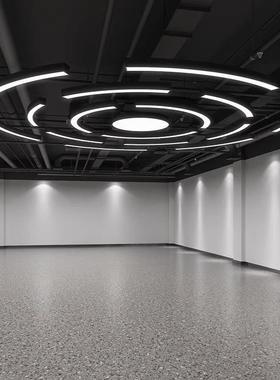 弧形灯办公灯圆弧圆RHF异工形灯环健身房程大吊灯大厅灯展厅工业