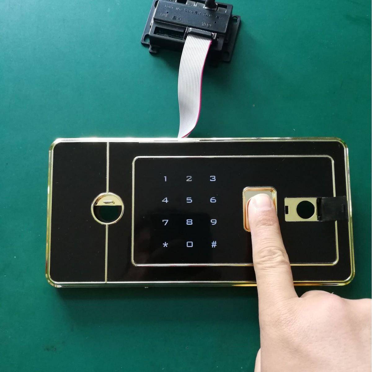 新发箱半导体指纹RMK锁码锁保险锁具配件研文件柜锁真人语音密带a