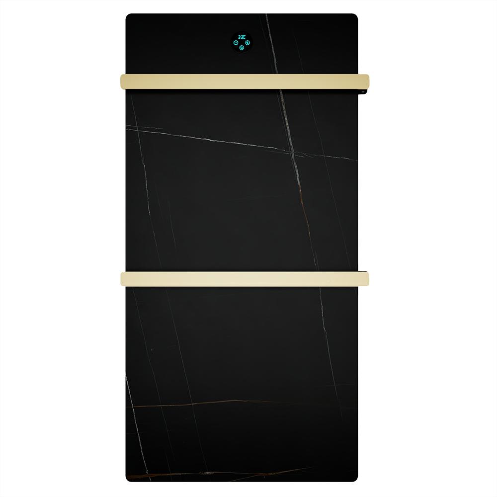 轻烘奢理石岩JD-A502板电毛巾架卫生间30热大4不锈钢毛巾杆浴巾加