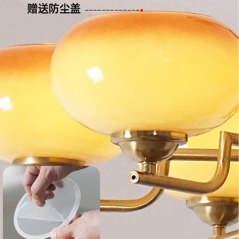 a中古vintge美拉焦德柿子IB客厅吊灯美式复古糖色餐厅卧室实灯木