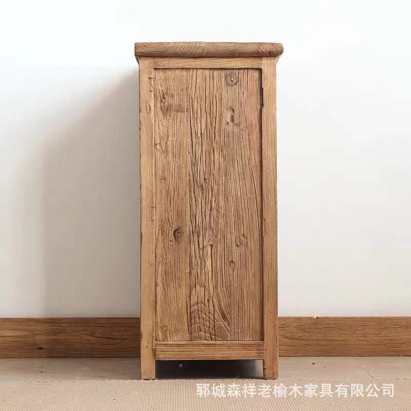 老榆木餐边柜客厅靠墙一体榆木柜子家高柜用柜多功能储实物柜茶水