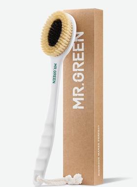 德刷国猪鬃HRT洗毛澡刷长柄沐浴子身体刷后背大号软毛搓澡背