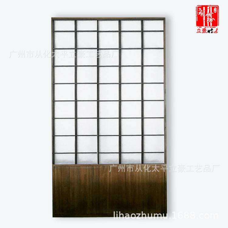 竹推拉门竹制障子纸花格栅竹屏风茶室酒店移门工程竹家具木制隔断