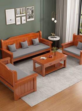 实木10317长椅沙发冬夏两小户用阳台卧室客厅三人四人型椅休闲靠背长椅