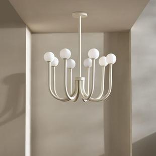 设极计创师吱音餐厅灯复古现奶代简艺术意个性 393油风样板间客厅