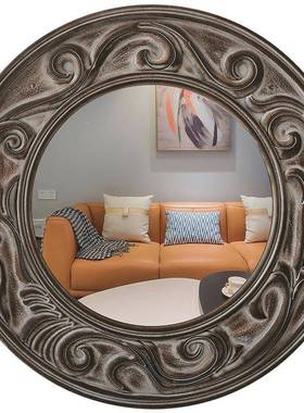 木框复古美式乡村挂镜mrror挂镜镜墙装镜饰镜i化妆镜21BYJ001穿衣