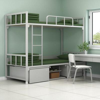 14款务FT-35452制式双床工宿舍上下铺层单位铁架床单人床员营具内