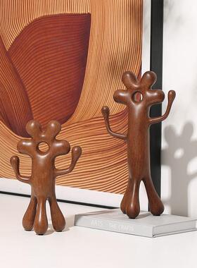 极简原木风象木人抽花树FC-SZ240脂摆件样间电柜儿童房板桌面趣味