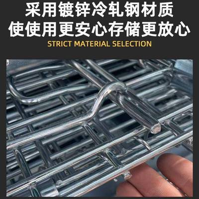 819折叠仓笼框网铁带轮片蝴蝶笼仓库储金属周转筐货架网车间收纳