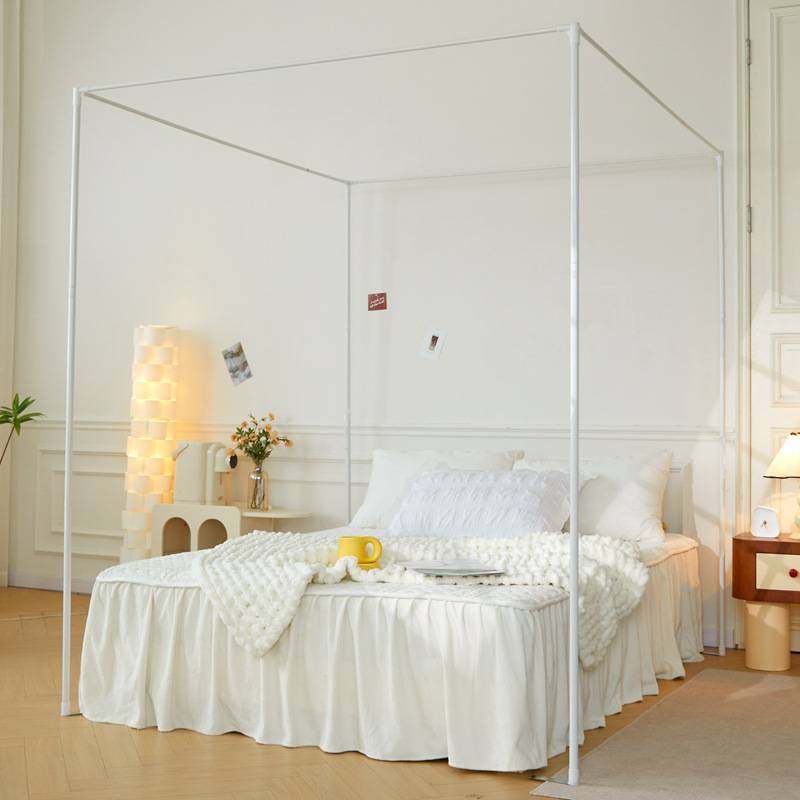 单独蚊帐支架杆子配件架子不锈钢铝合金家用宫廷落地加厚加粗烤漆