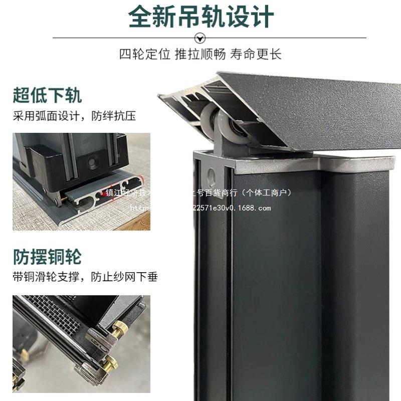 无轨狗折叠纱门叠金钢蚊猫推ltao1026拉带锁入户缩伸金刚折网防隐图片