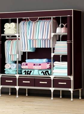 梅峰简易布柜15299m加粗衣钢管送收纳m多种盒规格防潮防尘家用