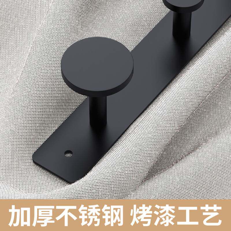 卫生间门后挂钩3.5cm厚门 免打孔浴室门背式衣服毛巾挂衣架收纳架