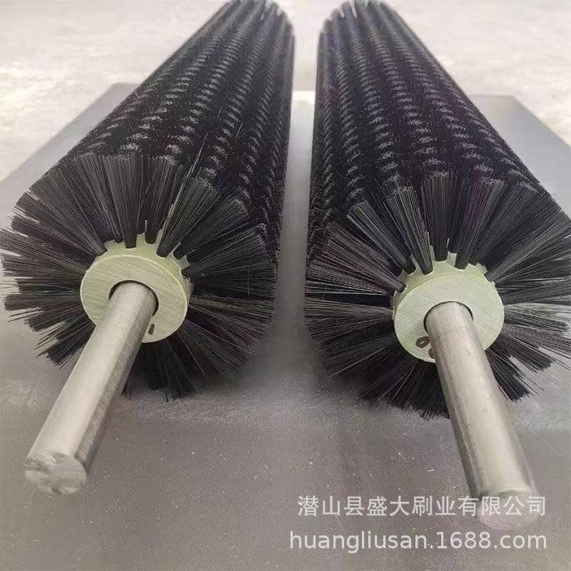 滚筒筛沙毛618专用防堵毛刷辊20型机30型50型80筛沙刷加粗尼龙型