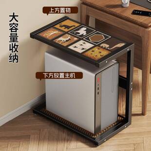 台式电脑主机架家22521714用公室双层置物架落地纳托办台式机箱整