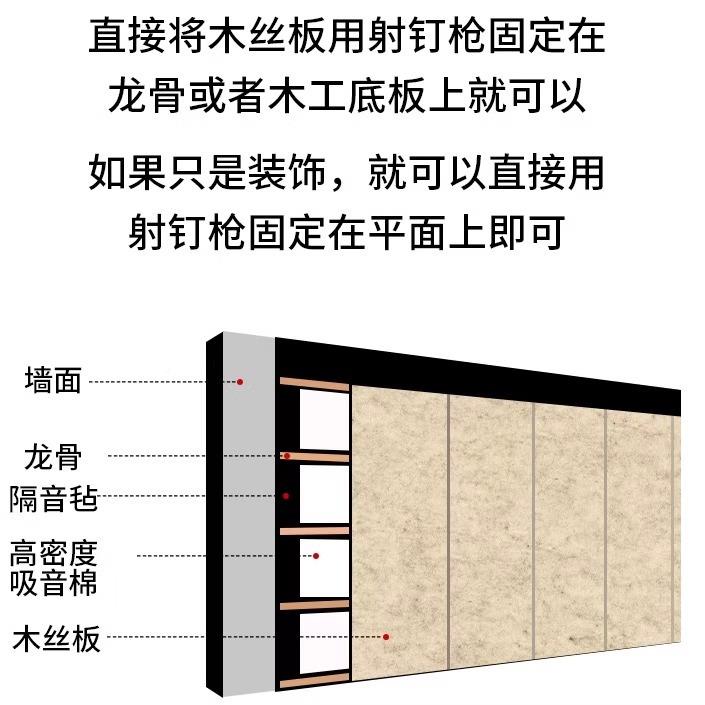 白色面阻体燃木丝吸音板墙装饰卧室环保吊699顶降水泥墙材料板噪