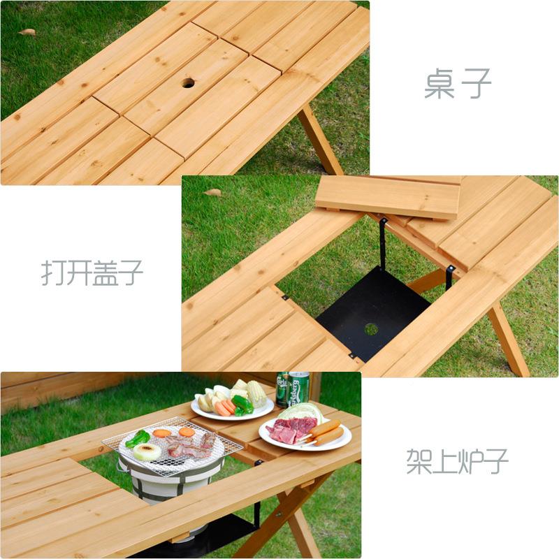 外实木庭院休桌椅露台木制烧桌椅组合闲ML0626户防烤腐木餐桌椅套