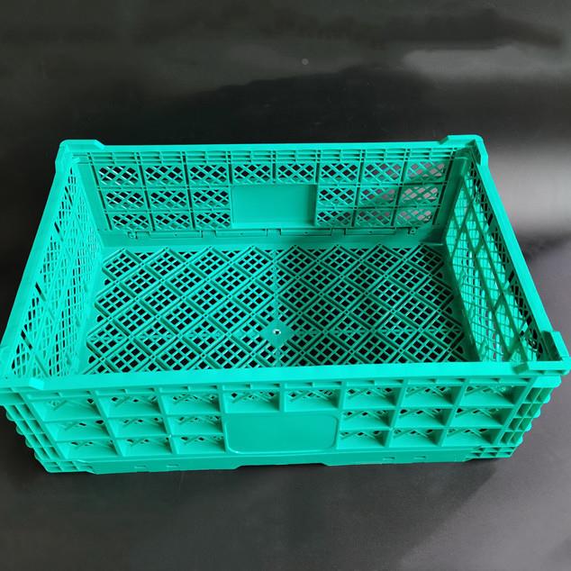塑料折叠筐货架超市水店陈果列筐蔬菜周转框摆台展筐叠折示985水