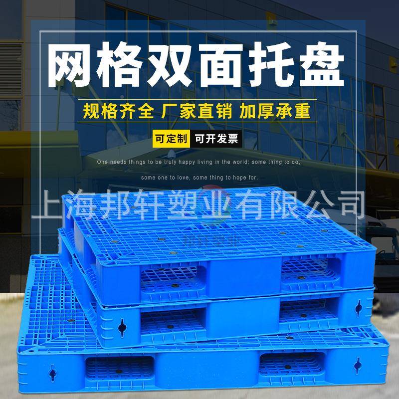 盘塑料栈板立库塑料托板架RRT钢管蓝色网长方形格叉体车货架双面