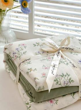 新全款棉印花双层四件套1.5套m床ZJF40950单款四件纱婉茹