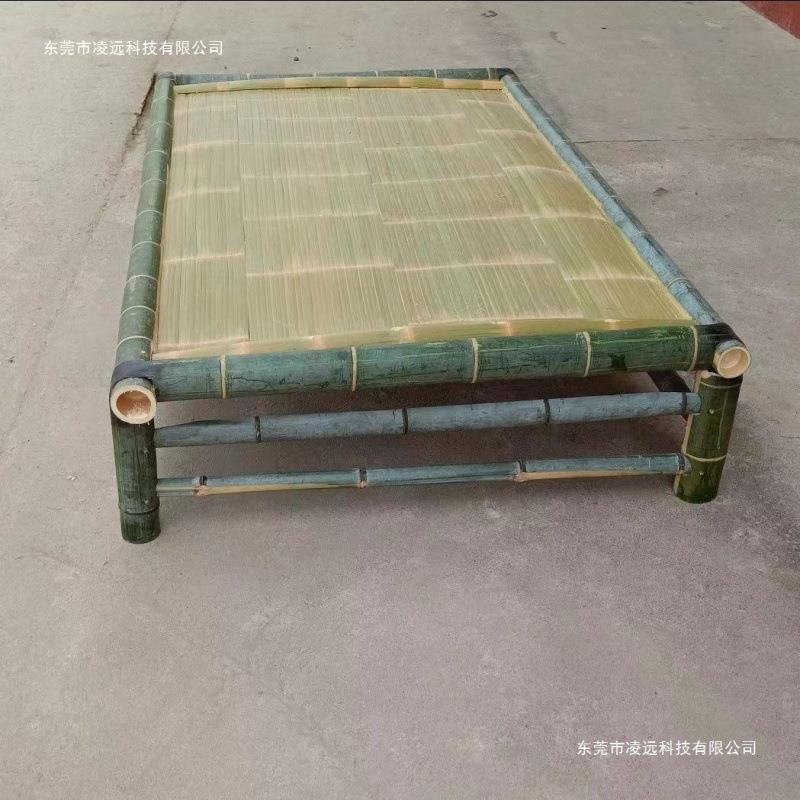65468416竹床全用竹纯人手工楠竹制作两简一体单易人家用双午休传