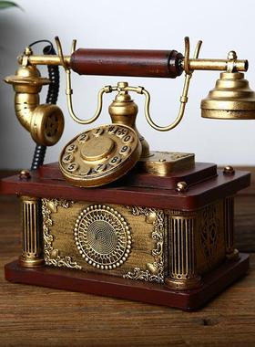 复铁古电话机艺座机工SDMC6111摆件艺手工品古典模型橱窗影视道具