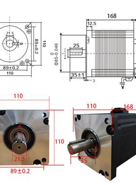 奇沃无刷1直流电机30V3000转1噪500W三反相无刷电机高ULQ速低音正