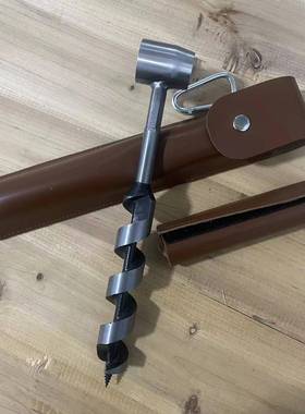 ?加长款手支KZS罗钻工头户钻外手野工头露营营工具木工手动支罗钻