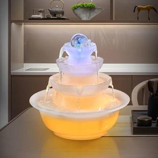 八方来球AOZ财流摆件水晶转珠水循环水小喷泉水流轻奢高