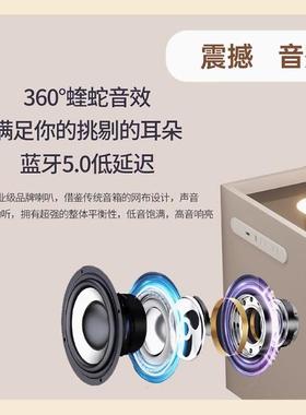 能实木床头带柜LD灯指纹感应床边柜简约66381现代卧智室零床E边轻