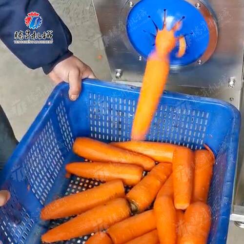 自萝动胡卜削皮机厨去皮快损耗萝低央净菜配PDO送线削胡卜皮设备