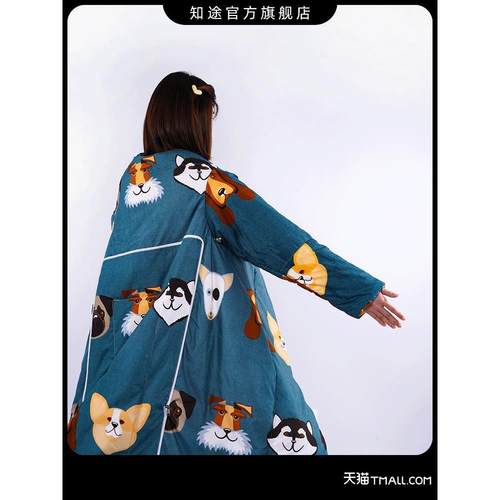 带袖可穿HXJ多季功懒人抱枕被子二合一车用两用冬办沙能发公室午