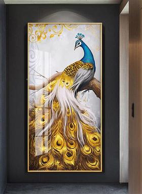 新中式入户轻奢竖版画玄关B-277装过画道走廊玄幻饰画挂画壁画吉